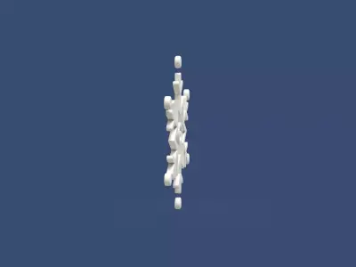Prop002 Snowflakes 01 Low-poly 3D model