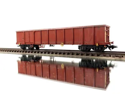 ROLLS-0015 DB Cargo Eanos Gondola freight car in H0-scale 3D print model