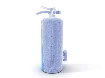 Blue Fire Extinguisher Model Pack with Digital Display Low-poly 3D model