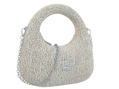 Miu Miu Wander Shearling Mini Bag Low-poly 3D model