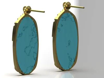 gemstone gold ring ge0043 3D print model