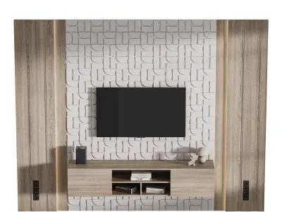 Modern TV Wall 035 3D model