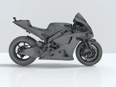 Yamaha YZF-M1 Racing MOTOGP 2020 3D Model  Low-poly 3D model