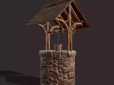 Medieval Style Well  Free low-poly 3D model