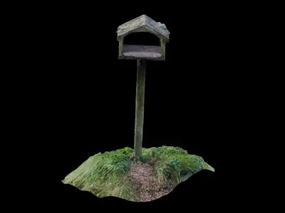 Bird House Table Photoscan Low-poly 3D model