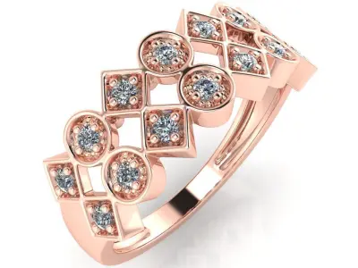 light weight gold diamond rings-C111116SKCH2026050-wt-0-5 3D print model