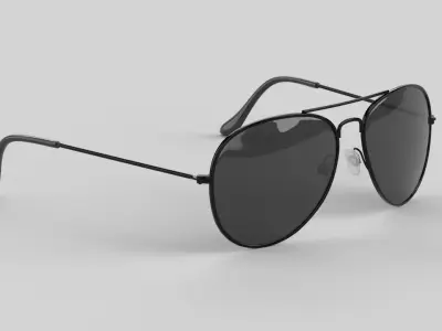 Aviator Eyewear Glasses Low-poly 3D model