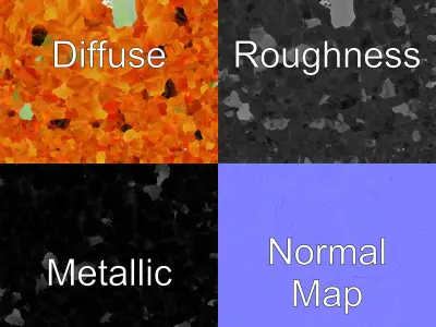 Orange Sunflower Lifelike 3D Model Pack Low-poly 3D model