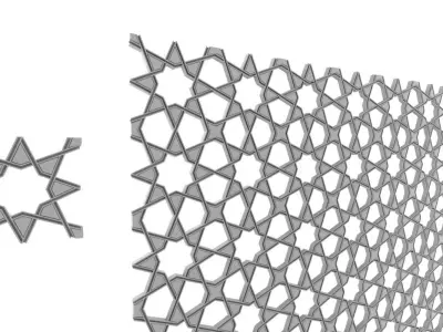 Arabic Decorative Pattern T1 Low-poly 3D model