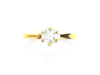 Solitaire Ring  3D print model shop