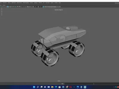 Sifi Truck Modeling For AR VR Games And Freelance Projects Free low-poly 3D model