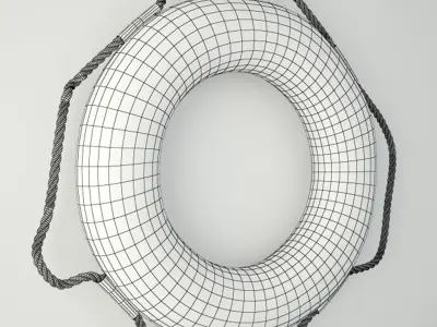 Vintage Life Preserver 2 3D model