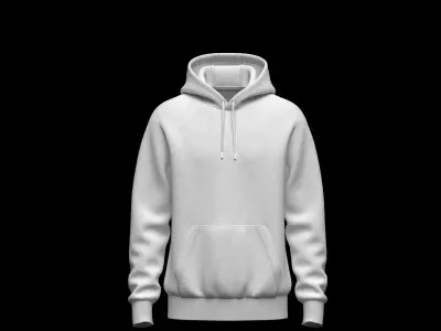 Mens Hoodie 3D Model 3D model