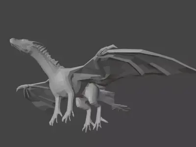 Pythian Dragon Base Pack Low-poly 3D model