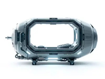 Futuristic Hypersleep Pod Model Pack Low-poly 3D model