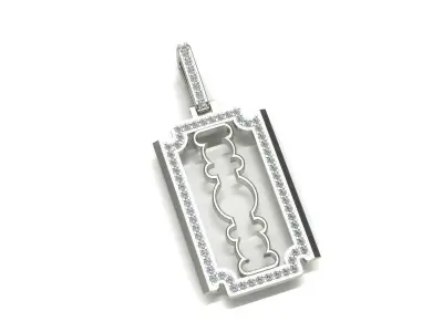 razor diamonds  pendant  3D print model