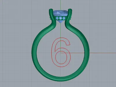 Split Band  Engagement Ring  01 3D print model