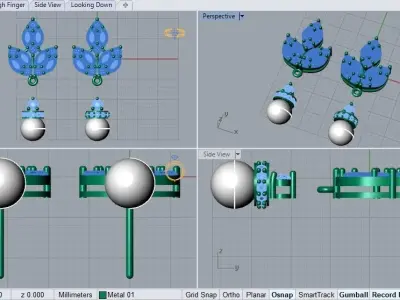 fasion earring 3D print model