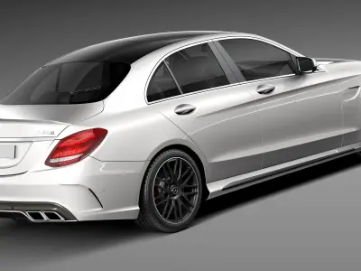 Mercedes-Benz C63 AMG sedan 2015 3D model
