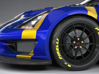 Saleen GT4 2020 Low-poly 3D model