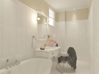 Gorgeous wind washroom 3D model