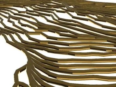 wall panel rainforest  3D model