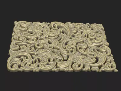 The luxury relief gothic design 3D print model