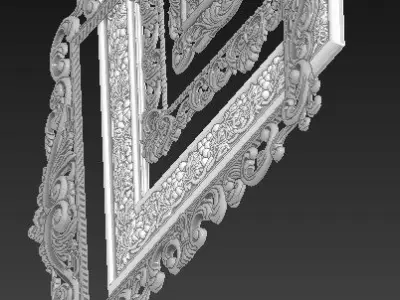 Lot of 5 pcs Carved Frame Collection 3D print model