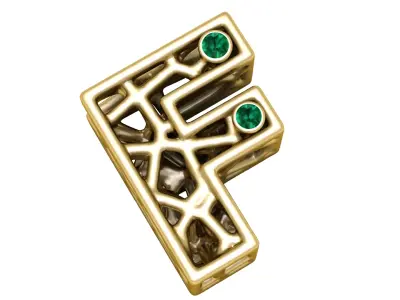 SIMPLE ALPHABET F PENDANT 3D PRINTABLE MODEL  3D print model