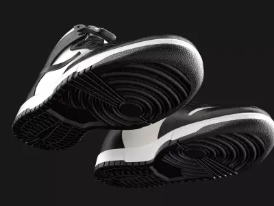 NIKE - DUNK HIGH - BLACK AND WHITE 3D model