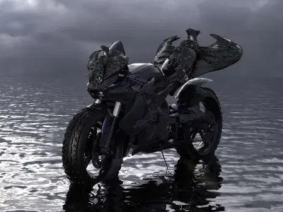Batman Motorbike 3D model
