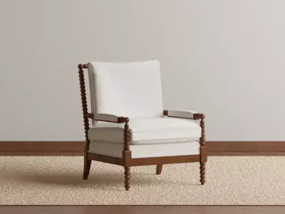 Wooden Spool Chair 3D model