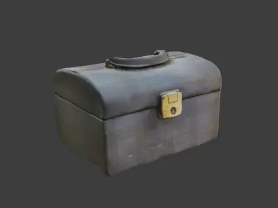 Vintage Blue Box SCANNED 3D model