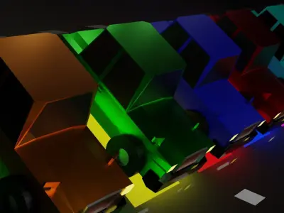 PolyCAr For game Low-poly 3D model