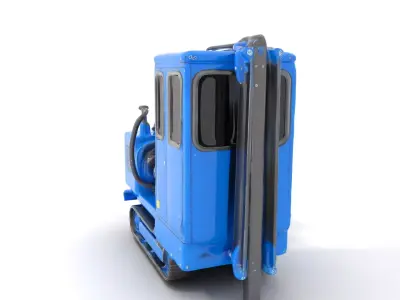 Blue Construction Drill model pack Low-poly 3D model