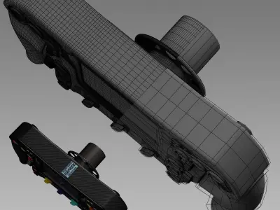 Mercedes W06 Steering wheel Low-poly 3D model