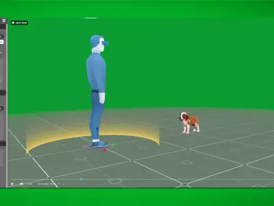 Saint Bernard Puppy Dog Low-poly 3D model