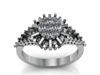 daimond ring 3D print model 6