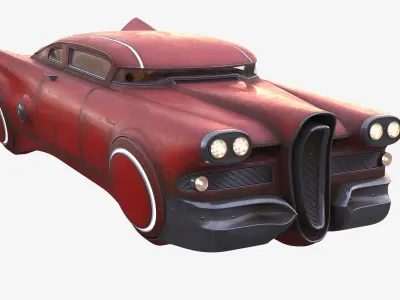 Futuristic flying car 2 3D model