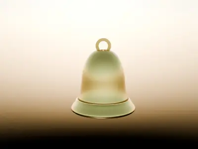 Golden Bell Low-poly 3D model