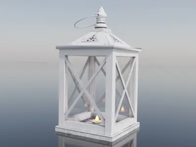 Home Decorative lantern with candle - Italia Free 3D model