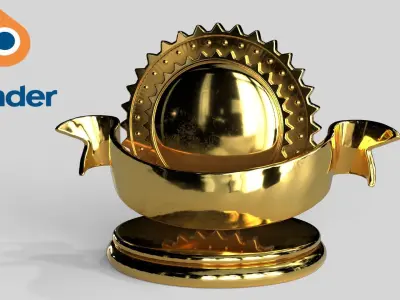 Award Trophy 06 Low-poly 3D model