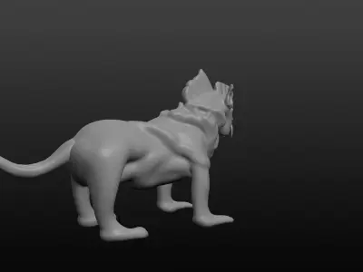 Tiger dog Low-poly 3D model