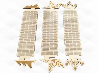 Christmas gift Napkin Holder laser cutting design 3D print model