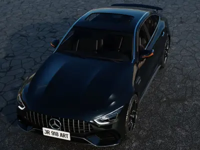 Mercedes Benz AMG GT63  Interior Native Blender Model 3D model