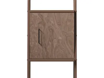 Bookcase Mini with Cabinet 3D model