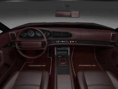Porsche 944S w interior 3D model