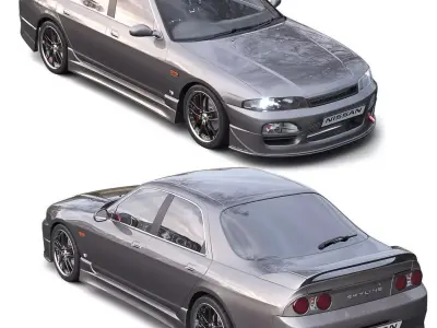 Nissan Skyline Hr 33 4door CR 3D model