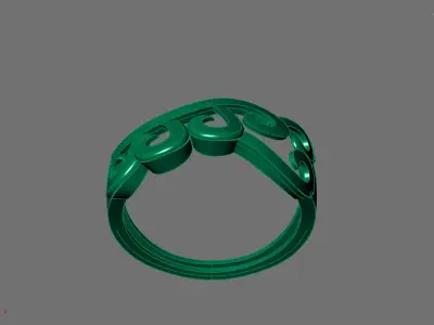 Women Ring Plain Ring Ready STL 3DM Models Womens Rings 3D print model 47