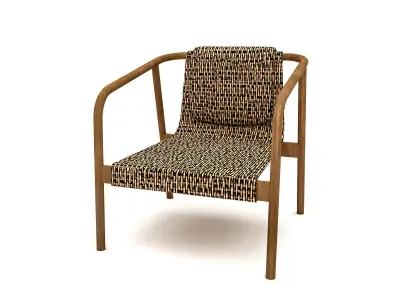 The decorative modern chair Low-poly 3D model